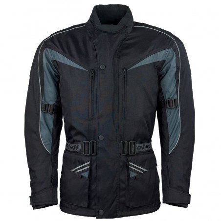 RO10003 - Motorradjacke in Schwarz / Grau