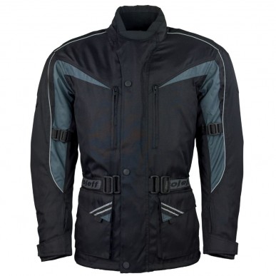 Roleff RO10003 Motorradjacke – Schwarz/Grau, wasserdicht, atmungsaktiv & mit Protektoren - 2