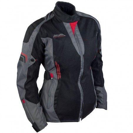 Akuma RO1810 - II.Wahl - Damen Sommerjacke schwarz/anthrazit/rot - 3