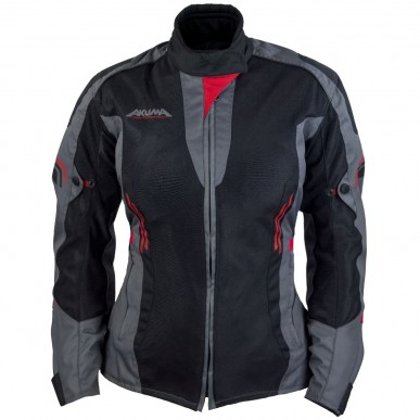 Akuma RO1810 - II.Wahl - Damen Sommerjacke schwarz/anthrazit/rot - 2