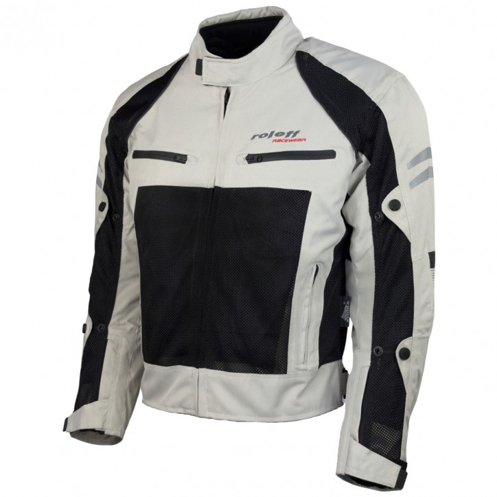 RO614 - helle Mesh Motorradjacke mit Klimamembrane