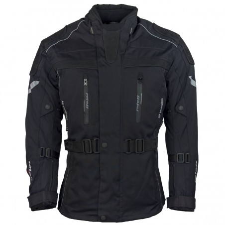 Roleff RO538 Motorradjacke – Schwarz, mit Rindslederapplikationen, wasserdicht, atmungsaktiv & mit Protektoren