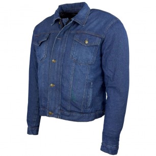 Roleff RO1515 Motorrad-Jeansjacke – Blau/Stonewashed, Aramidverstärkung, Protektoren & herausnehmbare Klimamembrane - 1