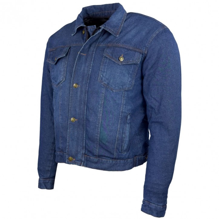 Roleff RO1515 Motorrad-Jeansjacke – Blau/Stonewashed, Aramidverstärkung, Protektoren & herausnehmbare Klimamembrane Roleff RO1515 Motorrad-Jeansjacke – Blau/Stonewashed, Aramidverstärkung, Protektoren & herausnehmbare Klimamembrane