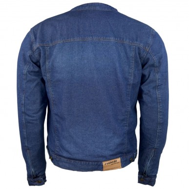 Roleff RO1515 Motorrad-Jeansjacke – Blau/Stonewashed, Aramidverstärkung, Protektoren & herausnehmbare Klimamembrane - 4