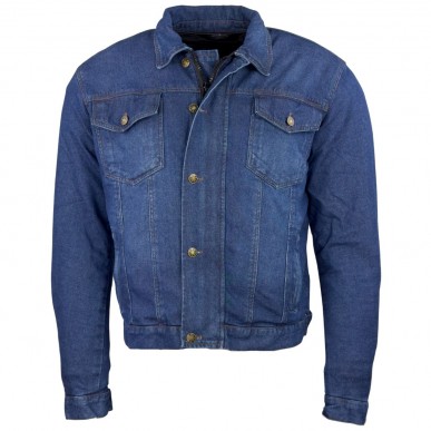 Roleff RO1515 Motorrad-Jeansjacke – Blau/Stonewashed, Aramidverstärkung, Protektoren & herausnehmbare Klimamembrane - 2