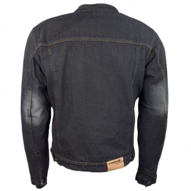 Roleff RO1514 Motorrad-Jeansjacke – Schwarz/Stonewashed, Aramidverstärkung, Protektoren & herausnehmbare Klimamembrane - 4