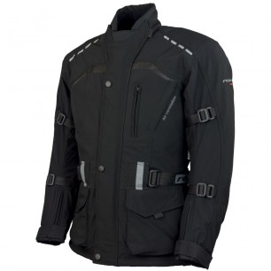 RO1512 - Schwarze Softshell Motorradjacke