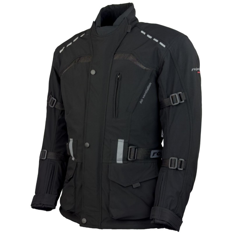 Roleff RO1512 Softshell Motorradjacke – Schwarz, wasserdicht, atmungsaktiv & mit Protektoren - 1