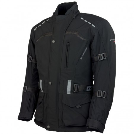 Roleff RO1512 Softshell Motorradjacke – Schwarz, wasserdicht, atmungsaktiv & mit Protektoren - 1