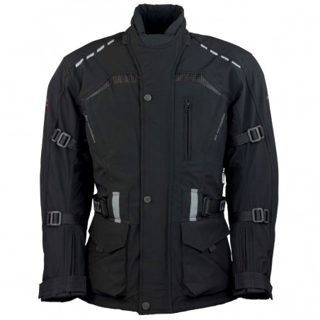 Roleff RO1512 Softshell Motorradjacke – Schwarz, wasserdicht, atmungsaktiv & mit Protektoren