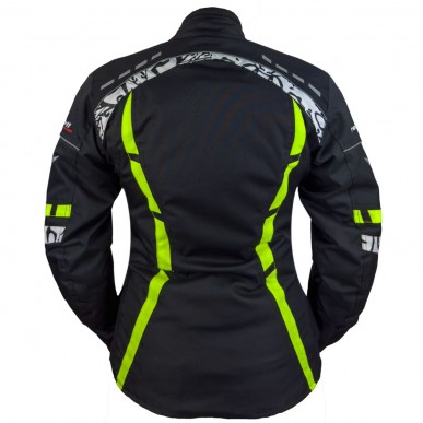 Roleff RO15092 Damen Motorradjacke – Schwarz-Neongelb, wasserdicht, atmungsaktiv & mit Protektoren - 4