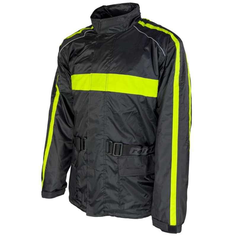 RO1001 - Regenjacke in Schwarz / Neongelb - 1