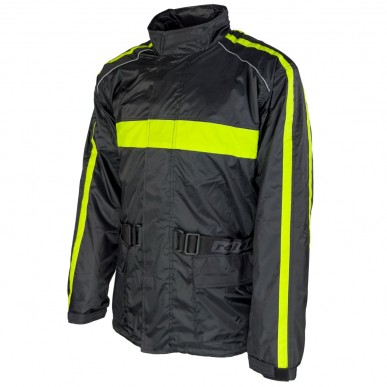 RO1001 - Regenjacke in Schwarz / Neongelb - 1