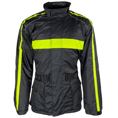RO1001 - Regenjacke in Schwarz / Neongelb - 2