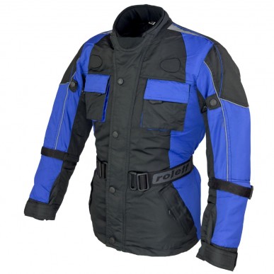 Roleff RO431K Kinder-Motorradjacke – Blau/Schwarz, wasserdicht, atmungsaktiv & mit Protektoren - 1