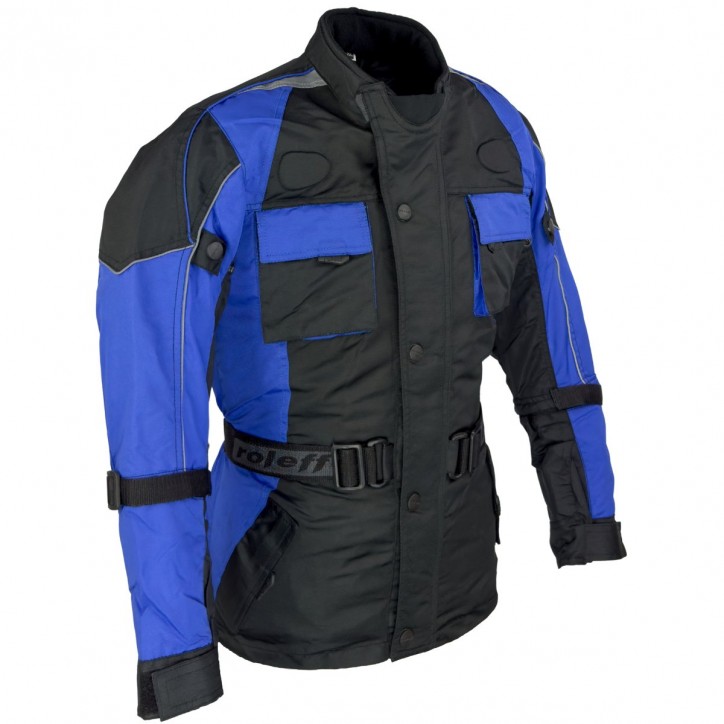 Roleff RO431K Kinder-Motorradjacke – Blau/Schwarz, wasserdicht, atmungsaktiv & mit Protektoren Roleff RO431K Kinder-Motorradjacke – Blau/Schwarz, wasserdicht, atmungsaktiv & mit Protektoren