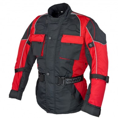 Roleff RO432K Kinder-Motorradjacke – Rot/Schwarz, wasserdicht, atmungsaktiv & mit Protektoren - 1