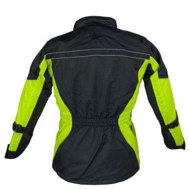 Roleff RO433K Kinder-Motorradjacke – Neongelb/Schwarz, wasserdicht, atmungsaktiv & mit Protektoren - 4
