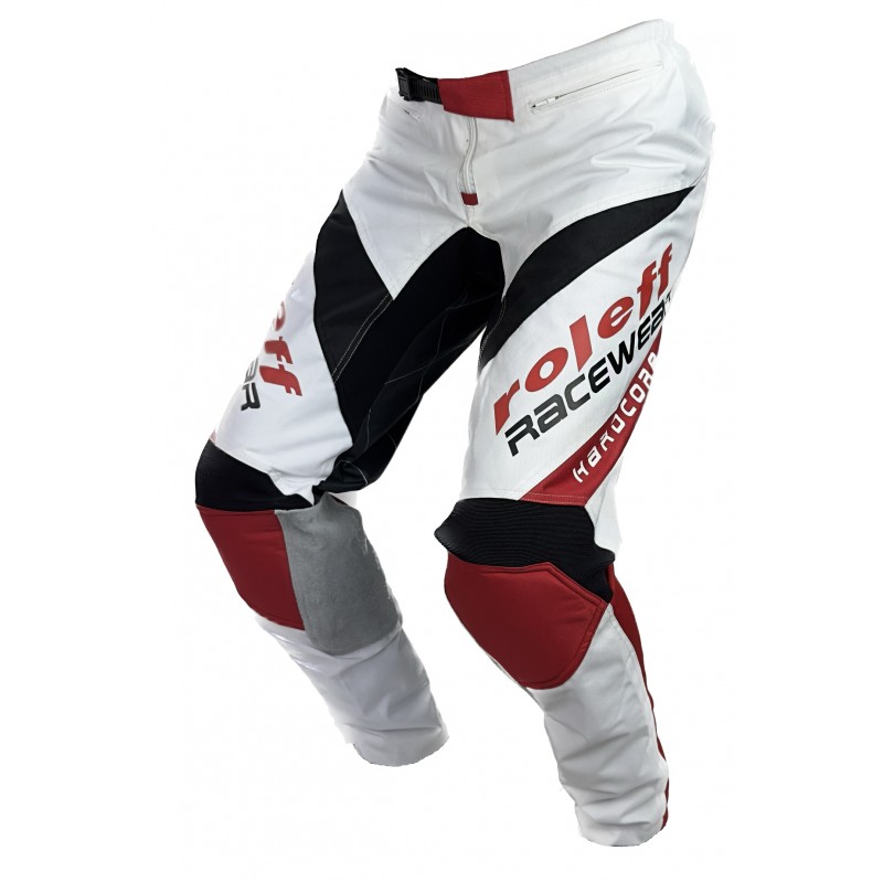 RO872 - MX Hose weiss/rot Motocross- Hose - 1