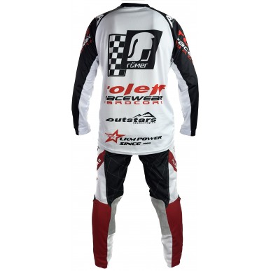 RO872 - MX Hose weiss/rot Motocross- Hose - 4