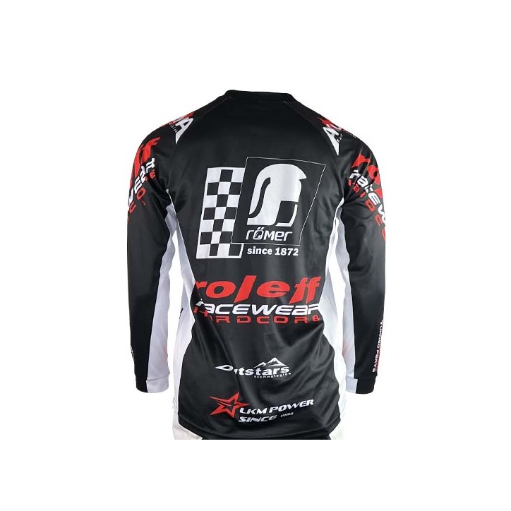 RO8700 MX Shirt schwarz/weiss Motocross- Shirt