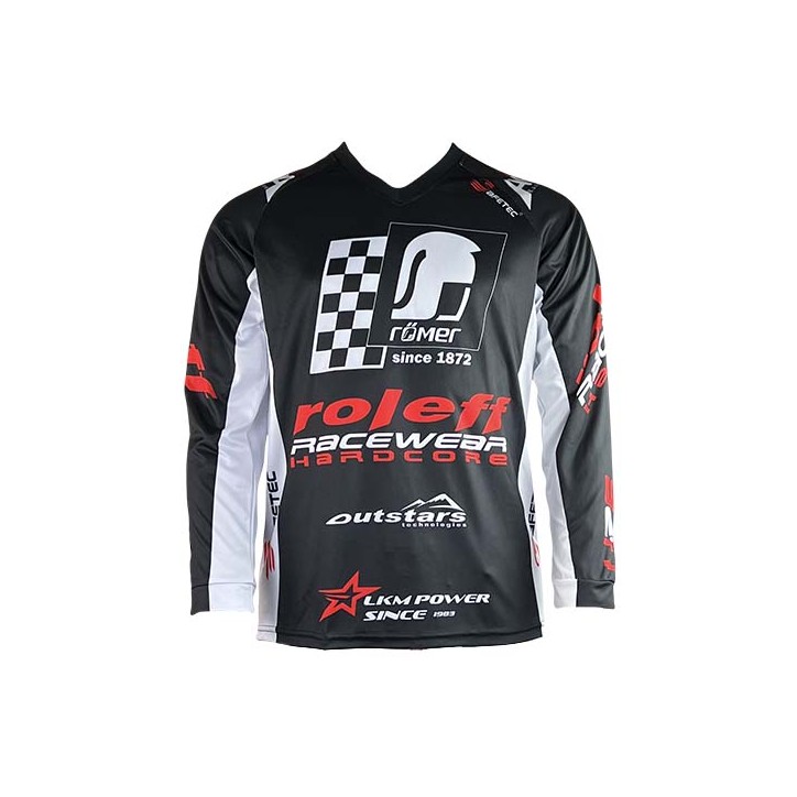 RO8700 MX Shirt schwarz/weiss Motocross- Shirt