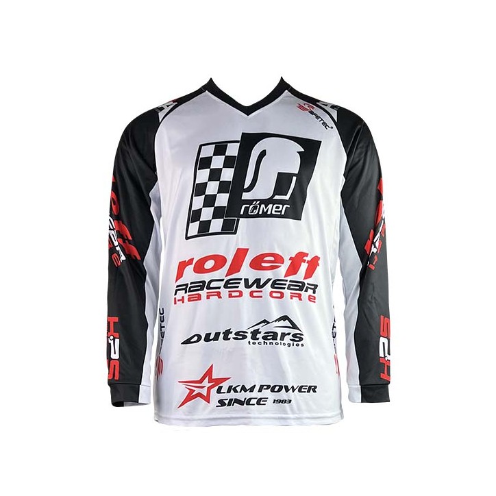 RO8710 MX Shirt weiss/schwarzMotocross- Shirt