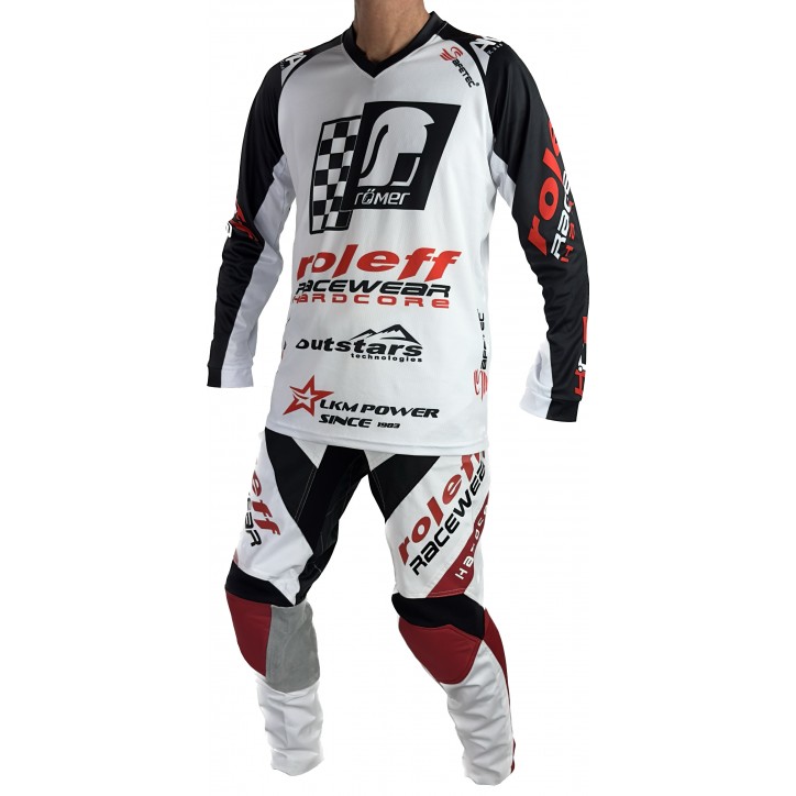 RO8710 MX Shirt weiss/schwarzMotocross- Shirt