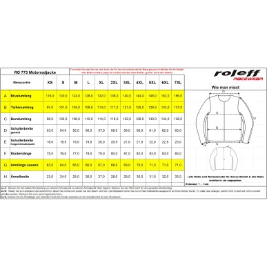 Roleff RO773 Motorradjacke – Schwarz mit abnehmbarer Neon-Weste, wasserdicht, atmungsaktiv & mit Protektoren - 7