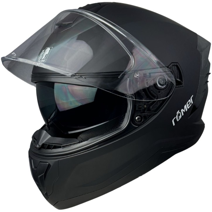 RR20170 - Römer Motorradhelm - Integralhelm mit Sonnenvisier, schwarzmatt RR20170 - Römer Motorradhelm - Integralhelm mit Sonnenvisier, schwarzmatt