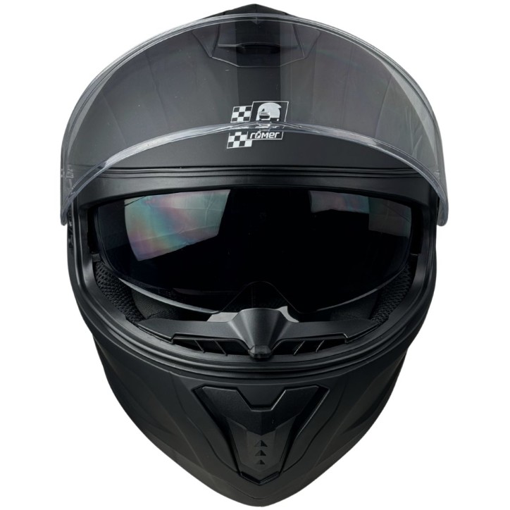 RR20170 - Römer Motorradhelm - Integralhelm mit Sonnenvisier, schwarzmatt RR20170 - Römer Motorradhelm - Integralhelm mit Sonnenvisier, schwarzmatt