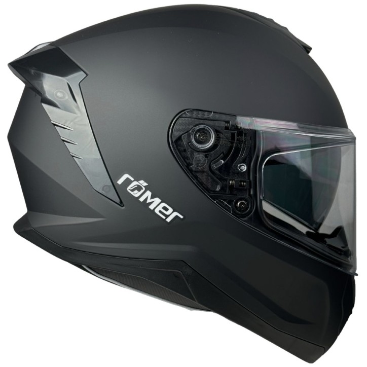 RR20170 - Römer Motorradhelm - Integralhelm mit Sonnenvisier, schwarzmatt RR20170 - Römer Motorradhelm - Integralhelm mit Sonnenvisier, schwarzmatt