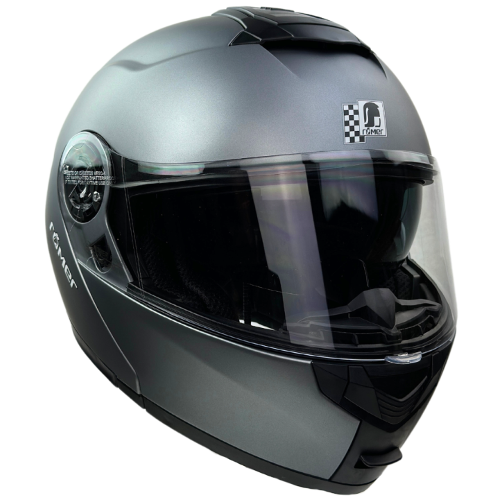 RR20771 - Römer Klapphelm -Motorradhelm mit Sonnenvisier, titanium- matt RR20771 - Römer Klapphelm -Motorradhelm mit Sonnenvisier, titanium- matt