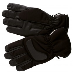 RO600 - Schwarze, leichte Leder-Textil Rollerhandschuhe für Frühling und Herbst