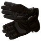 RO600 - Schwarze, leichte Leder-Textil Rollerhandschuhe für Frühling und Herbst