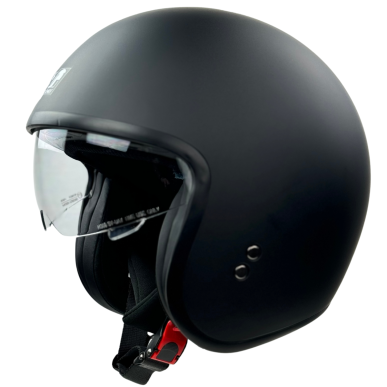 RR10701 - Römer Jethelm - Motorradhelm mit Sonnenvisier + gratis klarem Visier, mattschwarz - 3