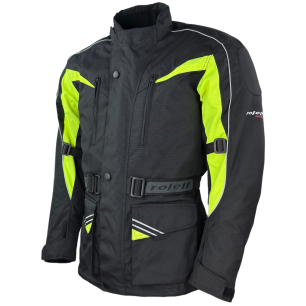 RO10005 - Motorradjacke in Schwarz / Neongelb - 1