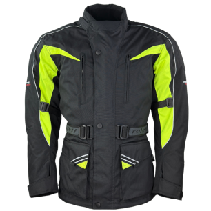 RO10005 - Motorradjacke in Schwarz / Neongelb