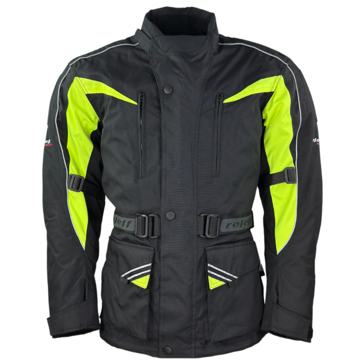 RO10005 - Motorradjacke in Schwarz / Neongelb RO10005 - Motorradjacke in Schwarz / Neongelb