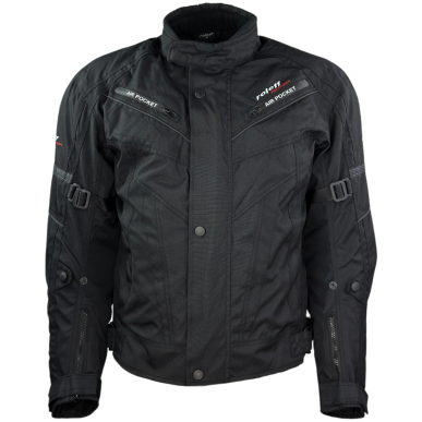 Roleff RO545 Kurze Motorradjacke – Schwarz, wasserdicht, atmungsaktiv & mit Protektoren - 2