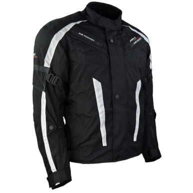 Roleff RO546 Kurze Motorradjacke – Schwarz-Weiß, wasserdicht, atmungsaktiv & mit Protektoren - 4
