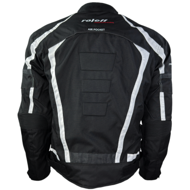 Roleff RO546 Kurze Motorradjacke – Schwarz-Weiß, wasserdicht, atmungsaktiv & mit Protektoren - 3