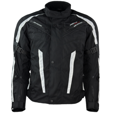 Roleff RO546 Kurze Motorradjacke – Schwarz-Weiß, wasserdicht, atmungsaktiv & mit Protektoren - 2