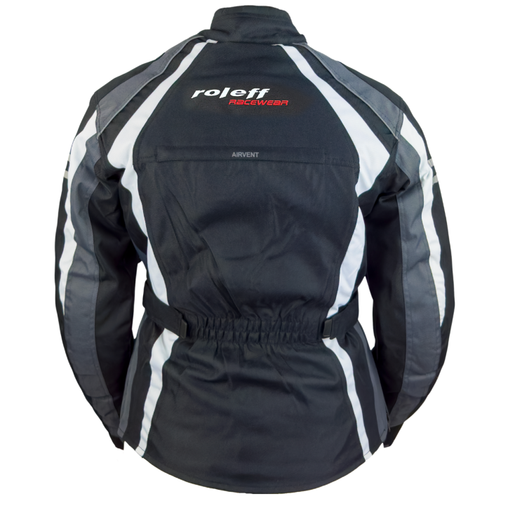 Roleff RO980 Damen Motorradjacke – Schwarz/Grau/Weiß, wasserdicht, atmungsaktiv & mit Protektoren Roleff RO980 Damen Motorradjacke – Schwarz/Grau/Weiß, wasserdicht, atmungsaktiv & mit Protektoren
