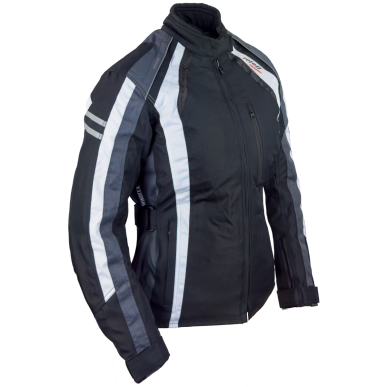 Roleff RO980 Damen Motorradjacke – Schwarz/Grau/Weiß, wasserdicht, atmungsaktiv & mit Protektoren - 4