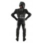 RO312 - Leder- Motorradkombi in schwarz / weiß mit Titaniumschleifern RO312 - Leder- Motorradkombi in schwarz / weiß mit Titaniumschleifern