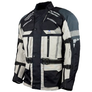 Roleff RO775 Motorradjacke – Beige-Schwarz-Grau, wasserdicht, atmungsaktiv & mit Protektoren - 1