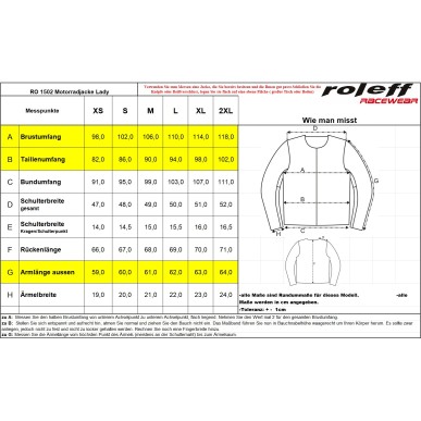 Roleff RO1502 Damen Motorradjacke – Sportlich, atmungsaktiv & mit Protektoren - 5