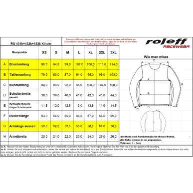 Roleff RO432K Kinder-Motorradjacke – Rot/Schwarz, wasserdicht, atmungsaktiv & mit Protektoren - 5